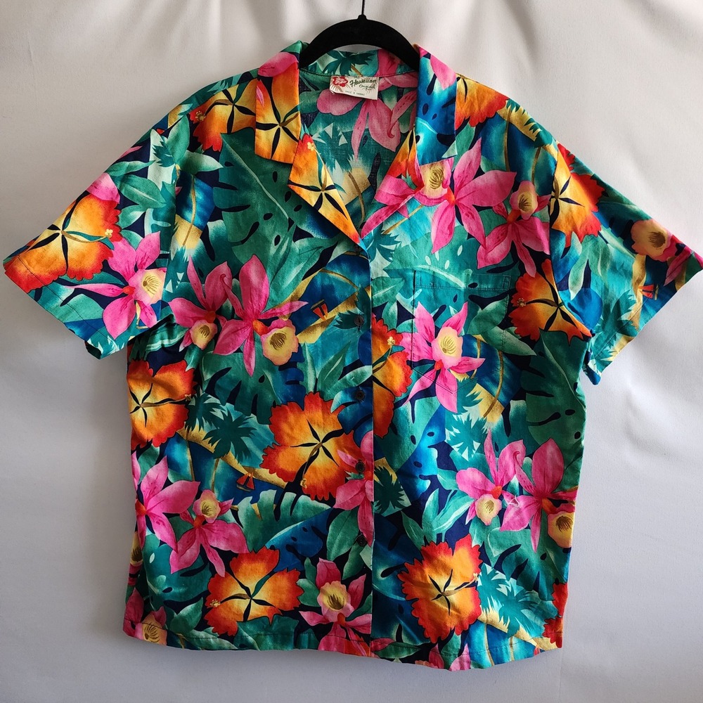 Hilo Hattie Hawaiian Original Floral Short Sleeve Shirt and Shorts Set Large - Picture 2 of 12